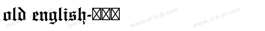 old english字体转换